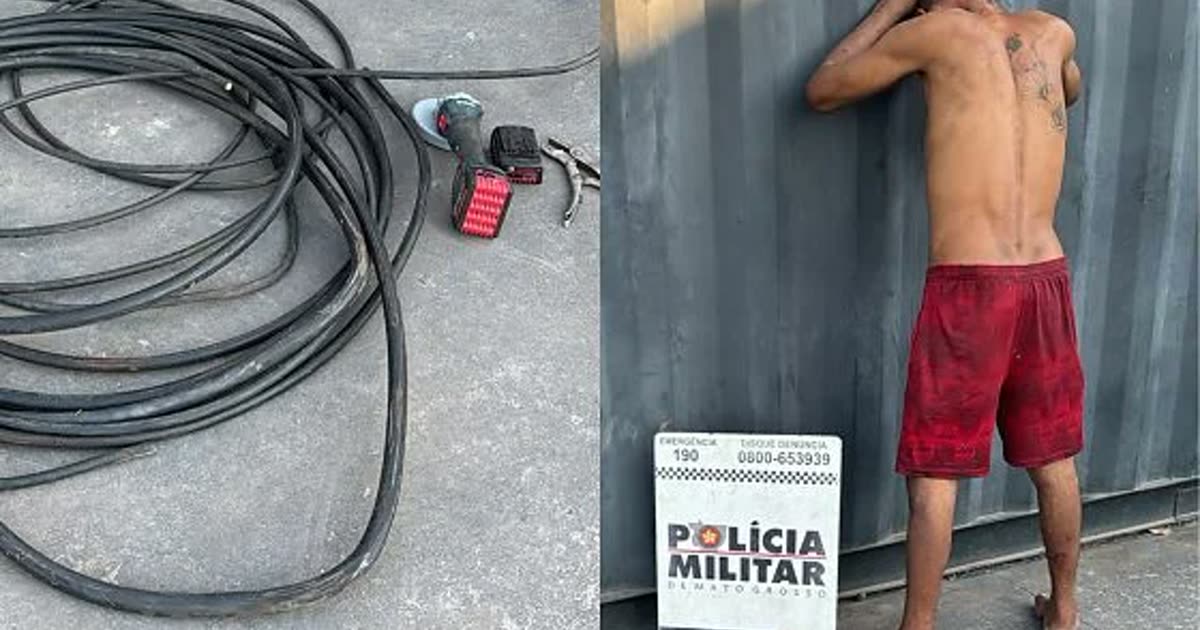Polícia prende homem por furto de fios de transformador em Cuiabá