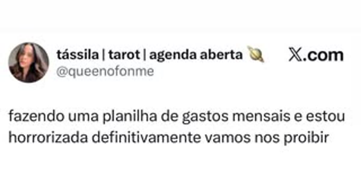 Quando a planilha de gastos vira motivo de horror e proibição