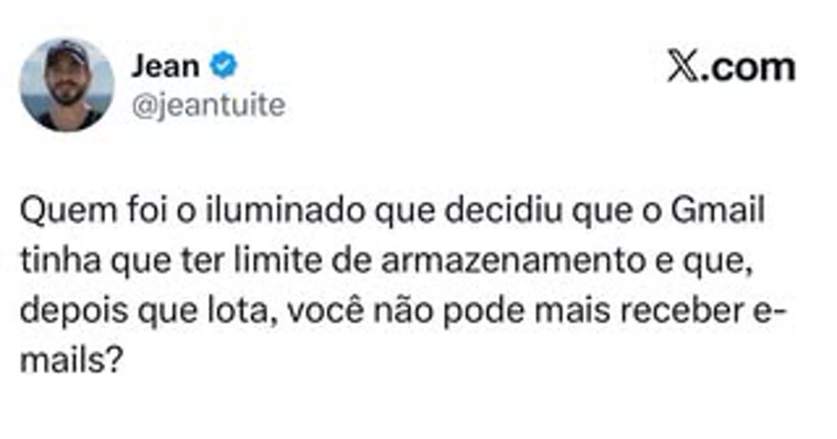 Quando o Gmail trava por causa do limite de armazenamento